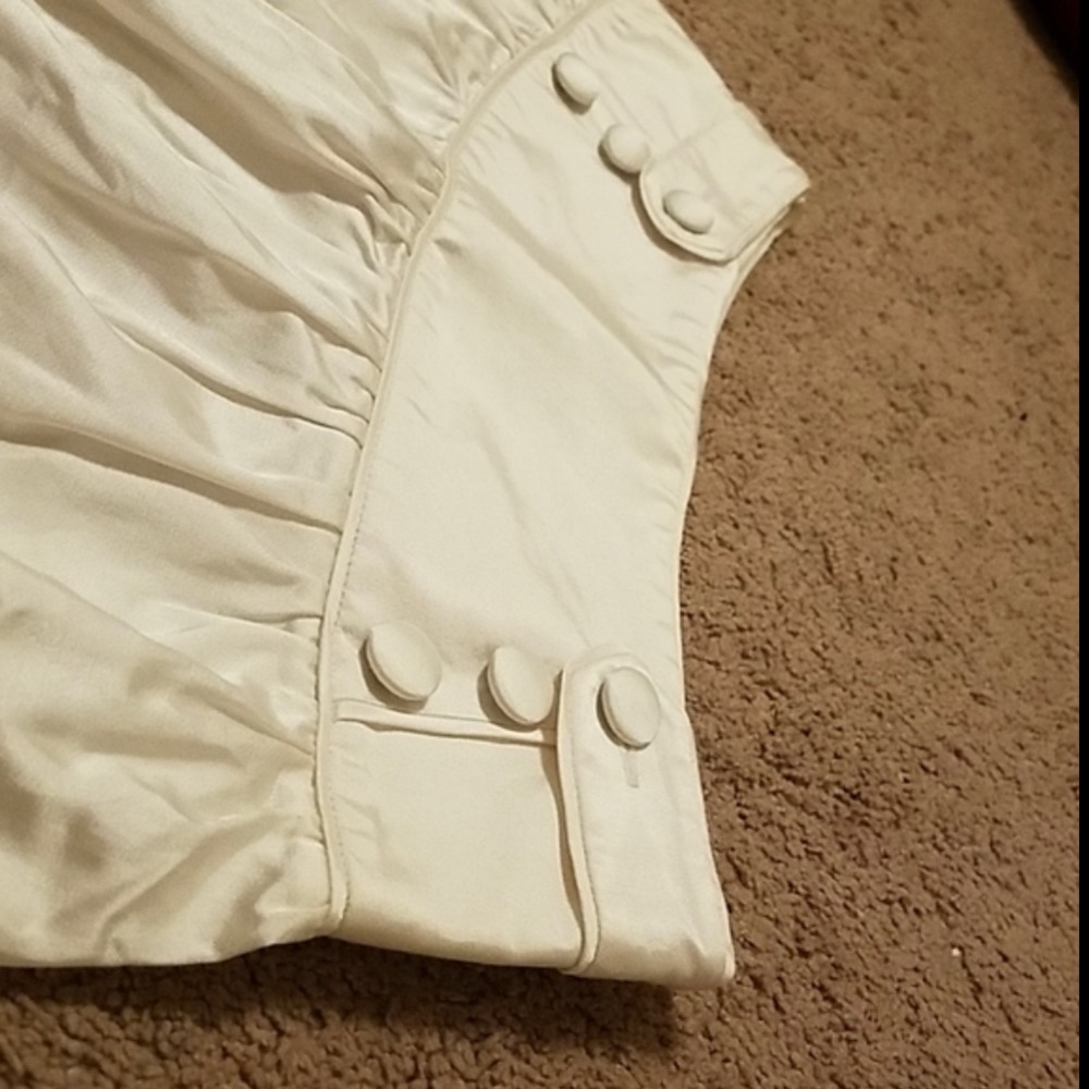 Arden B White Mini Skirt with Button Detail - Picture 4 of 6
